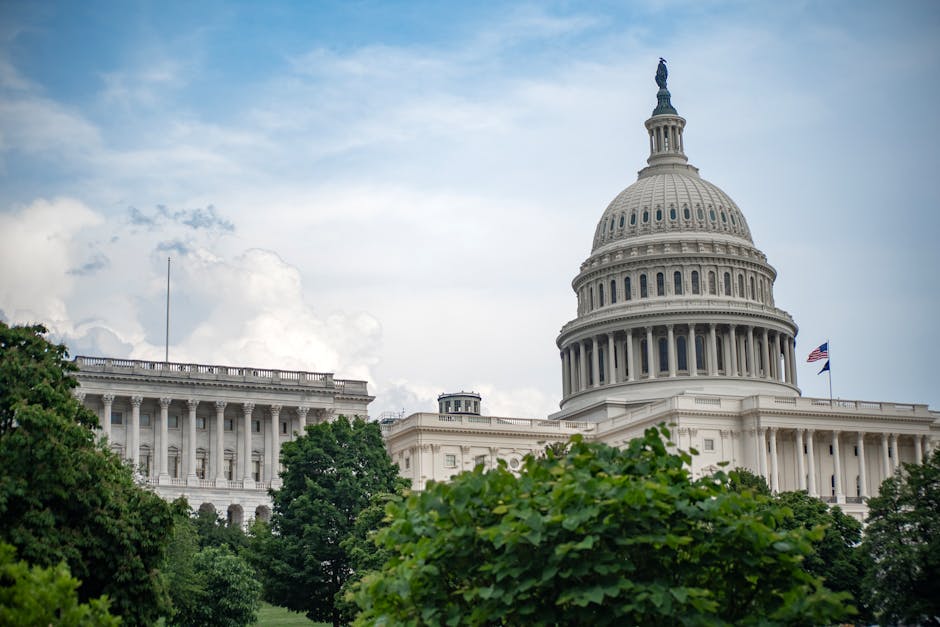 The US Capitol Building in Washington DC, an iconic symbol of the American government.