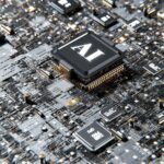 3D render of AI and GPU processors