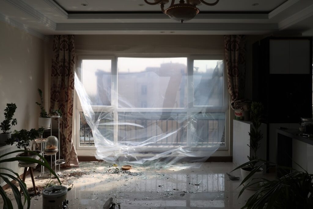 TEHRAN, IRAN-JUNE 26TH: Interior view of a residential building following the Israeli attack.