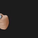 3D illustration of a hand tossing a Euro coin against a black background, emphasizing financial decisions.