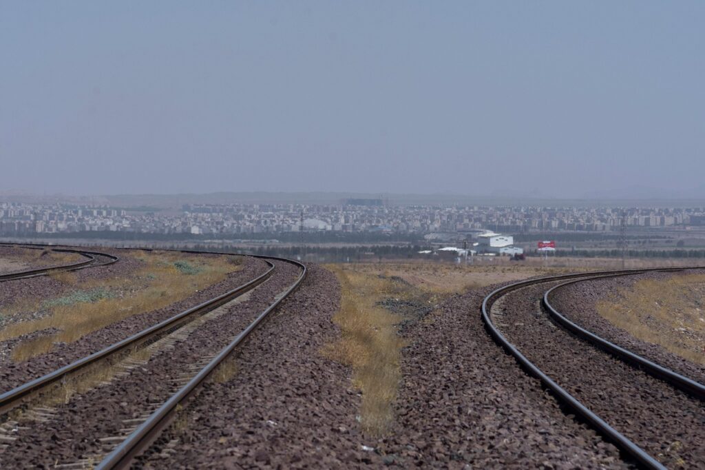 railroad, railway, train tracks, landscape, train route, railroad line, rail tracks, railroad tracks, countryside, eveni