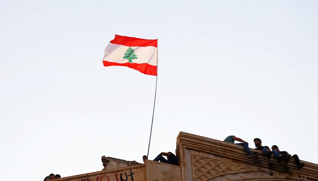 Lebanon Flag in Beirut