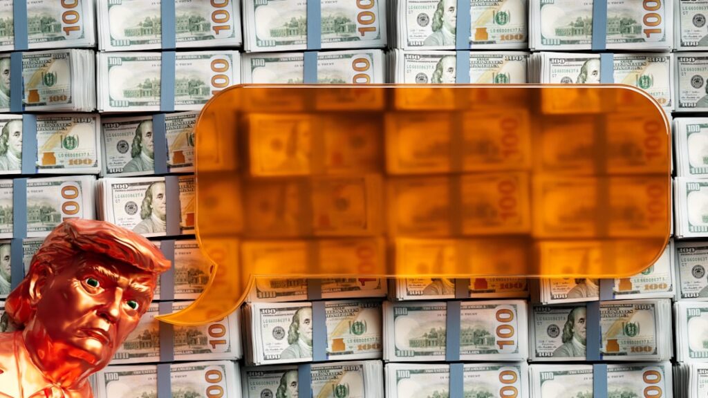 President Trump speech bubble template