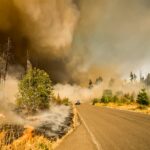 We were on our way to a lookout to photograph activity on the Jones Fire as part of our work for the fire management tea