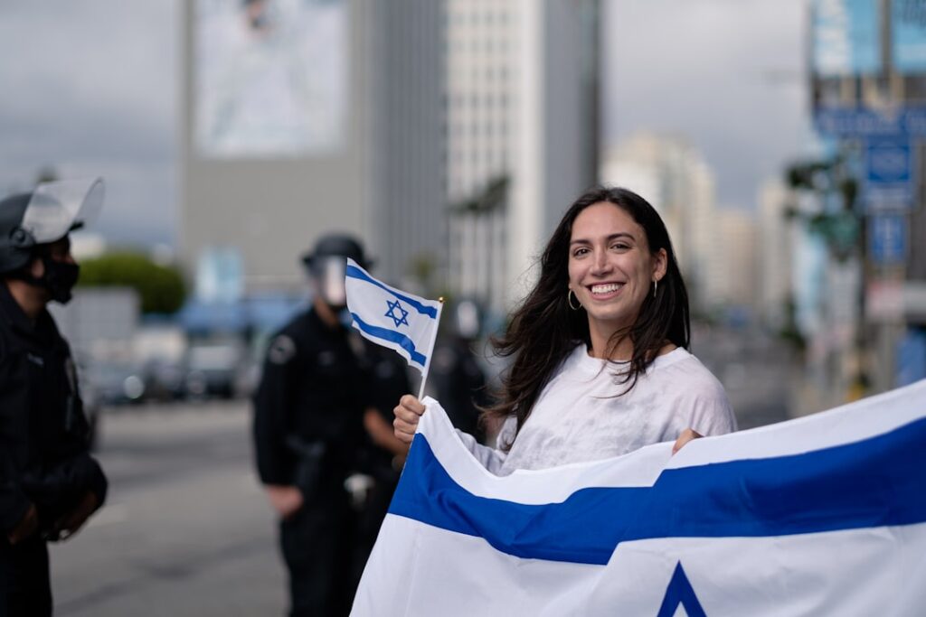 Pro-Israel rally in Los Angeles.