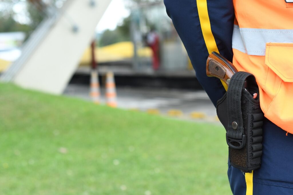 surveillance, weapon, policeman, protection, guard, gun, military, person, security, defense, armed, defend, gunman, gua