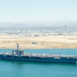 A large ship in the middle of a body of water