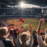 Celebrating a home run at a baseball playoff game.
