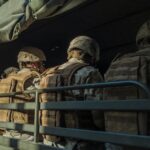 soldiers in truck