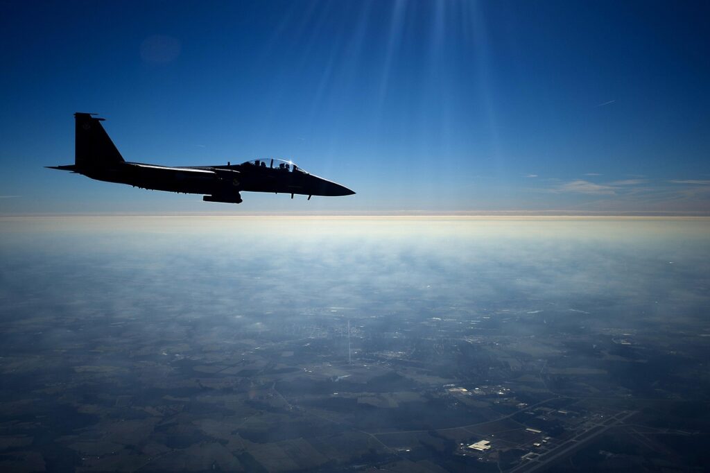 us air force, f-15e, strike eagle, aircraft, jet, fighter, sky, clouds, nature, military
