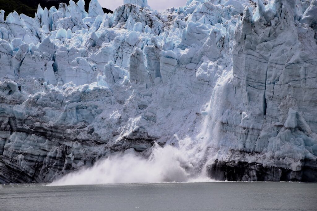 glacier calving in Alaska
